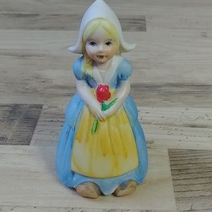 Dutch Little Girl Ceramic Bell Hand Painted